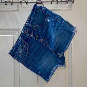 American Eagle Ne(x)t Level High Waisted Denim Shorts, size 2